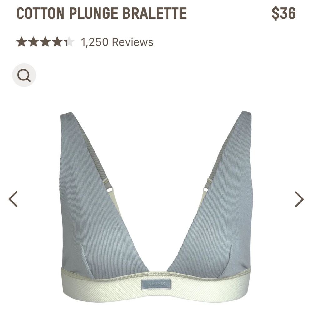 SKIMS — COTTON PLUNGE BRA